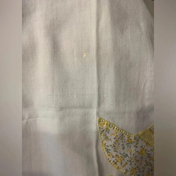 Sunbonnet Sue And Sam Handmade Hand Towels Yellow/white Ruffle Detail Set Of 2 - Picture 10 of 10